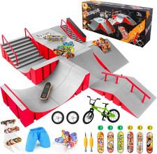 CS COSDDI Mini Finger Skateboards Ramp Accessories Set, Fingerboard Skate Park