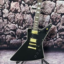 High-end customization Electric guitar black color explorer Gold hardware