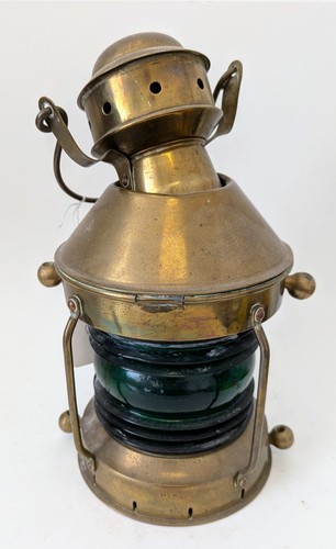 Antique norwegian brass ships - brass,