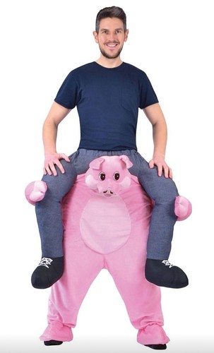 Pink pig piggy back - pink,