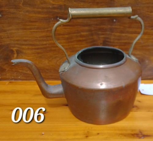 Antique vintage copper kettle - vintage,