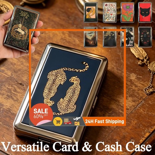 Vintage metal cigarette case - metal,