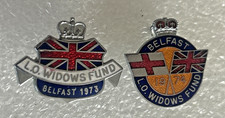 Belfast Loyal Orange Widows Fund - Metal Enamel  Badges - 1973 & 1974