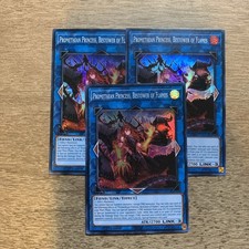 3x yugioh promethean princess, bestower of flames super rare 3x ra03-en050 ra03