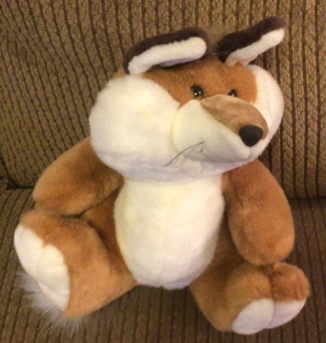Large plush stuffed fox - plush,