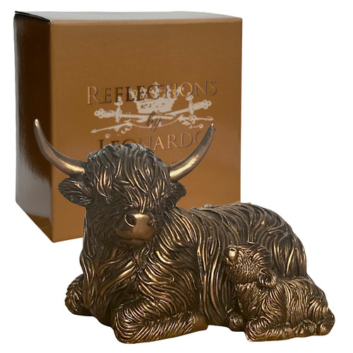 Highland cow mother - highland, calf
