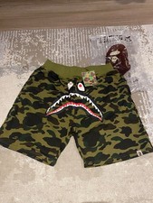 A Bathing Ape - BAPE -Green Camo Shark Shorts - Medium - New
