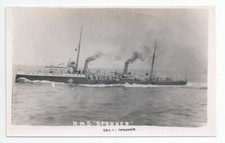 HMS SPANKER Sharpshooter class Torpedo Gunboat Royal Navy PC-size RP Card
