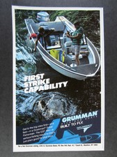 1987 Grumman GSF 184 Fishing Boat vintage print Ad