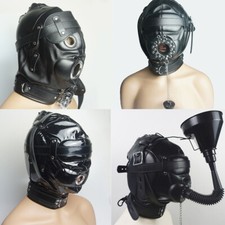PU Leather Gimp Head Hood