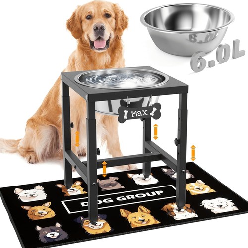 Adengl metal raised dog bowl - adengl,