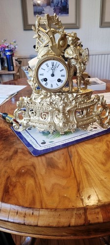 Gilt spelter french mantle - gilt,