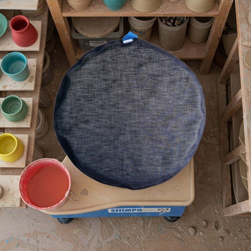 Denim cover for - shimpo, pottery