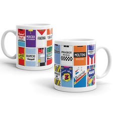 Vintage Cycling Jerseys Ceramic Coffee Mug Tea Cup Bianchi Molteni TI Raleigh