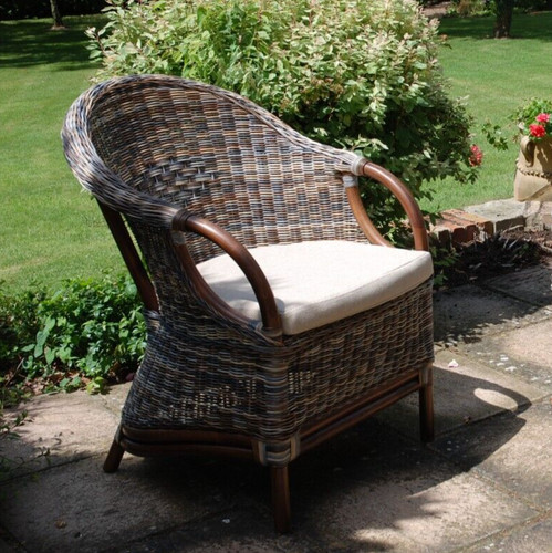 Wicker tub chair zebra - wicker, ...