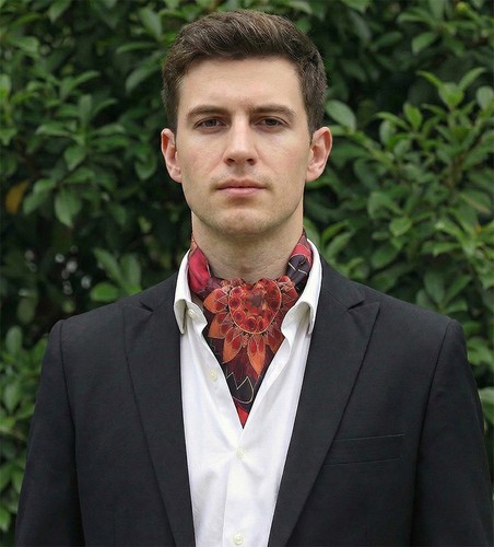 Genuine silk crimson mandala - genuine,