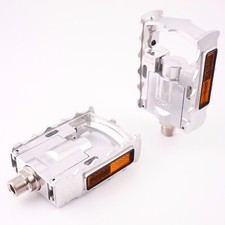 MKS FD-7 Folding Platform Bicycle Pedal 9/16" Fixie Commuter Urban Silver/ Black