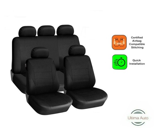 Pcs full black fabric - full, car