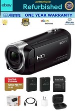 Sony Handycam HDR-CX405 HD Case 128GB Camcorder Bundle ?️eBay Refurbished [EX+]