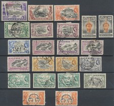 Nigeria Stamps I953 SG69/72;72da reentry (R 5/2); 73/80 Used CV £118