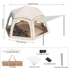3-6 Person Outdoor Hiking Camping Tent Waterproof UV Protection Fishing UK SALE