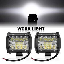 2x LED Work Light Bar Flood