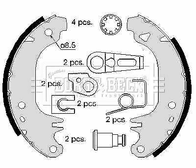 Rear brake shoes - brake,