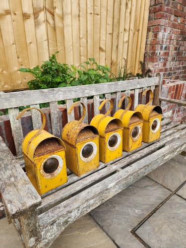 Vintage yellow painted steel - yellow,