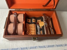 Vintage Brexton  Drinks Picnic Set 1950s Bar Orange Lining & Glasses