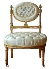 19thC. French Louis XVI style giltwood petite boudoir or slipper chair