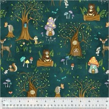 Fat Quarter Windham Enchanted Woods Into The Woods Tree House 100% Cotton Fabric