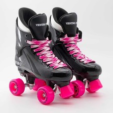 Ventro Pro Turbo Quad Roller Skates, Turbo 33 Style - Pink Rio Coaster Wheels