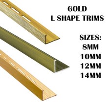 TILE TRIMS GOLD L-Shape- 2.44M