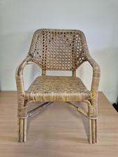 Vintage Childs Cane and Wicker Chair Retro Mid Century