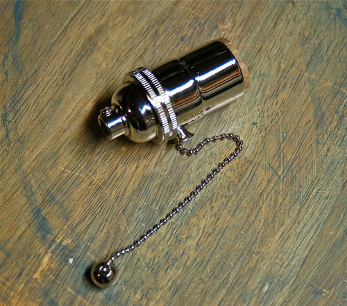 Solid brass light socket pull - brass, socket,