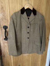 32” Vintage Rosette Ladies Girls Tweed Hacking Hunting Showing Jacket