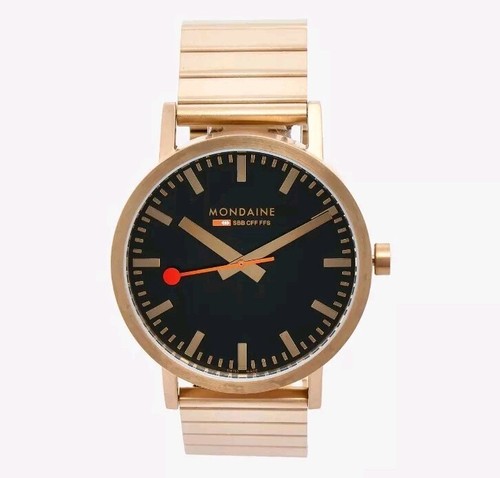 Mondaine black rose gold - gold,
