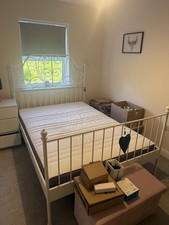 Ikea double bed frame with - ikea,