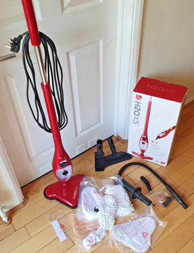 H2o steam mop red - mop, in