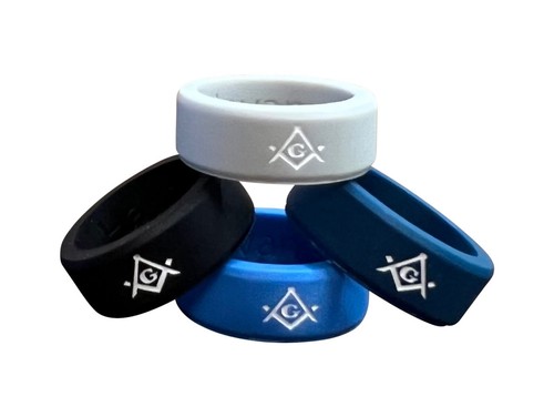 Masonic rings silicone pack - masonic, (4