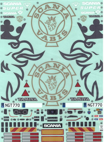 Tamiya decals scania 770s - decals,,