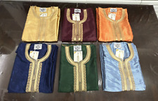 SAIF Premium Men's Zip Moroccan Style Thobe | Mix Colour Short Sleeve Jubba Eid