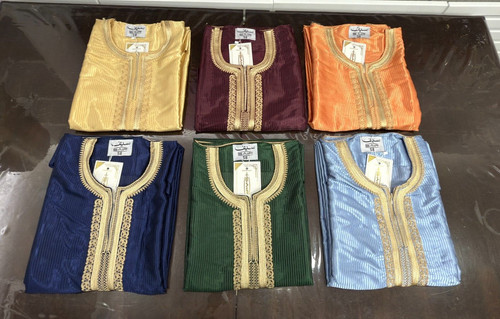 Men moroccan thobe zip mix - moroccan,