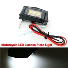 Mini Motorcycle White LED License Plate Light For Honda Kawasaki Yamaha Suzuki