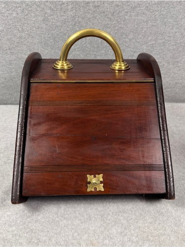 Antique wooden coal scuttle - antique,