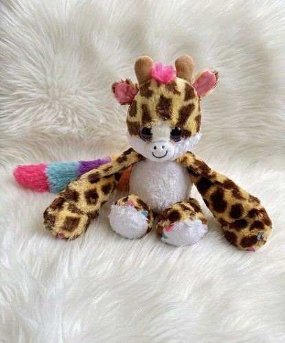 Colourful giraffe teddy - giraffe,