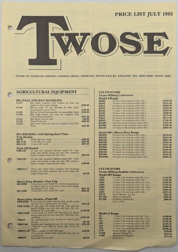 Original twose agricultural - twose,