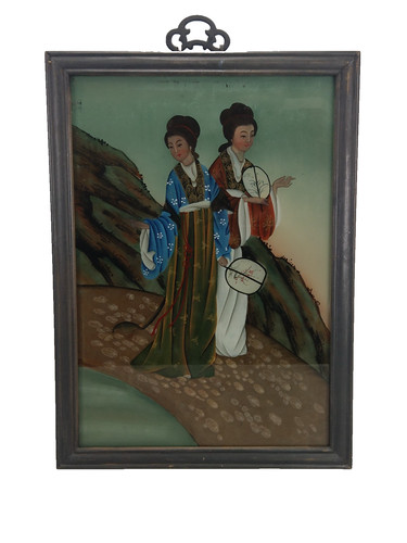 Chinese reverse glass - , painting