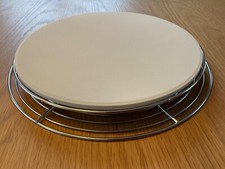 Pizza Stone for Oven 10 Inch (25.5cm) + Stainless Steel Stand | Bread Baking