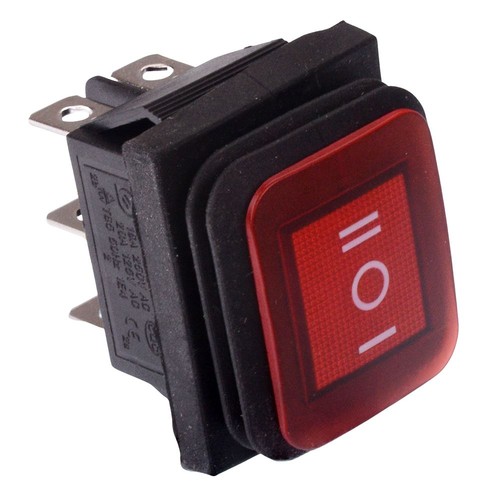 Red illuminated off on - illuminated, on-off-on